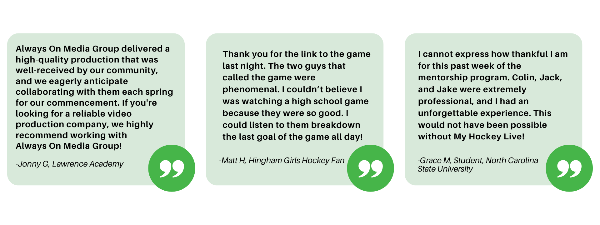 Testimonials